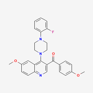 (4-(4-(2-Fluorophenyl)piperazin-1-yl)-6-methoxyquinolin-3-yl)(4-methoxyphenyl)methanone