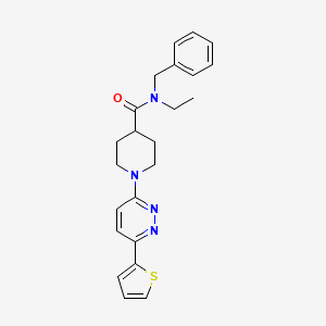 molecular formula C23H26N4OS B2356533 N-苄基-N-乙基-1-(6-(噻吩-2-基)哒嗪-3-基)哌啶-4-甲酰胺 CAS No. 1203368-12-0