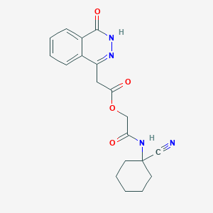 molecular formula C19H20N4O4 B2356536 [(1-Cyanocyclohexyl)carbamoyl]methyl 2-(4-oxo-3,4-dihydrophthalazin-1-yl)acetate CAS No. 926079-83-6