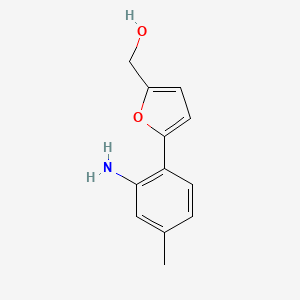 molecular formula C12H13NO2 B2356539 [5-(2-Amino-4-methyl-phenyl)-furan-2-yl]-methanol CAS No. 875001-59-5