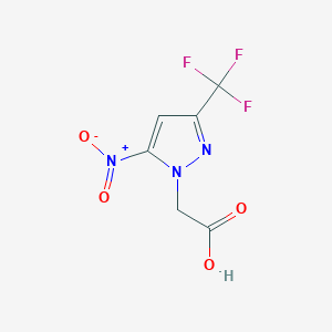 [5-nitro-3-(trifluoromethyl)-1H-pyrazol-1-yl]acetic acid