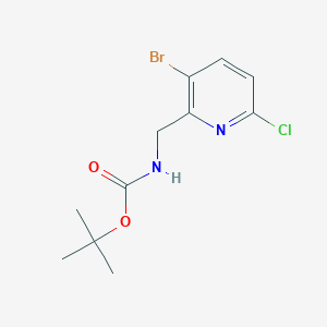 Tert-butyl N-[(3-bromo-6-chloropyridin-2-yl)methyl]carbamate