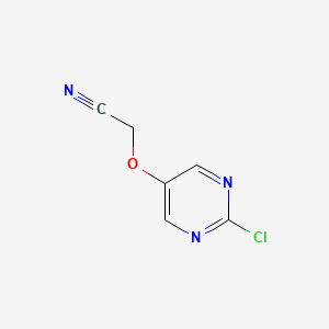 molecular formula C6H4ClN3O B2356548 2-((2-Chloropyrimidin-5-yl)oxy)acetonitrile CAS No. 169677-65-0