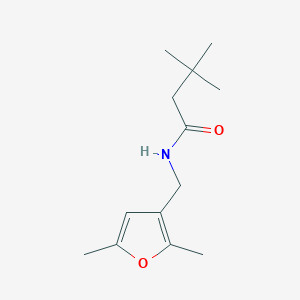 molecular formula C13H21NO2 B2356552 N-((2,5-dimethylfuran-3-yl)methyl)-3,3-dimethylbutanamide CAS No. 1351622-05-3
