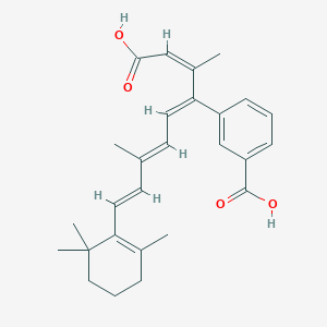 molecular formula C10H12O3 B235657 13-cis-12-(3'-Carboxyphenyl)retinoic acid CAS No. 141948-79-0
