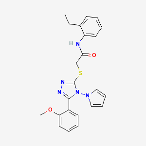 N-(2-ethylphenyl)-2-{[5-(2-methoxyphenyl)-4-(1H-pyrrol-1-yl)-4H-1,2,4-triazol-3-yl]sulfanyl}acetamide