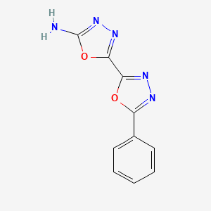 molecular formula C10H7N5O2 B2356584 5-(5-Phenyl-1,3,4-oxadiazol-2-yl)-1,3,4-oxadiazol-2-amine CAS No. 99367-63-2