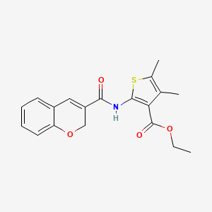 molecular formula C19H19NO4S B2356587 ethyl 2-(2H-chromen-3-ylcarbonylamino)-4,5-dimethylthiophene-3-carboxylate CAS No. 887346-27-2