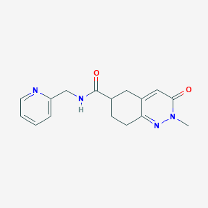 molecular formula C16H18N4O2 B2356588 2-methyl-3-oxo-N-(pyridin-2-ylmethyl)-2,3,5,6,7,8-hexahydrocinnoline-6-carboxamide CAS No. 1904299-39-3