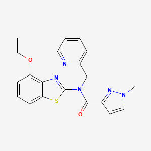 N-(4-ethoxybenzo[d]thiazol-2-yl)-1-methyl-N-(pyridin-2-ylmethyl)-1H-pyrazole-3-carboxamide