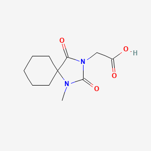 molecular formula C11H16N2O4 B2356596 (1-Methyl-2,4-dioxo-1,3-diaza-spiro[4.5]dec-3-yl)-acetic acid CAS No. 852400-33-0