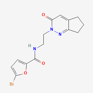 molecular formula C14H14BrN3O3 B2356598 5-溴-N-(2-(3-氧代-3,5,6,7-四氢-2H-环戊并[c]哒嗪-2-基)乙基)呋喃-2-甲酰胺 CAS No. 2034308-14-8