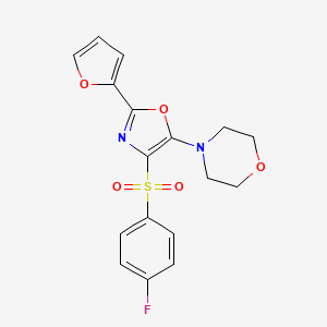 4-(4-((4-Fluorophenyl)sulfonyl)-2-(furan-2-yl)oxazol-5-yl)morpholine