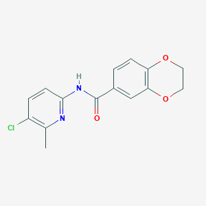 molecular formula C15H13ClN2O3 B235660 N-(5-chloro-6-methylpyridin-2-yl)-2,3-dihydro-1,4-benzodioxine-6-carboxamide 