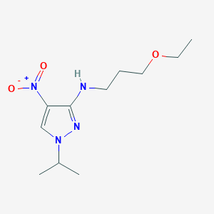 molecular formula C11H20N4O3 B2356602 N-(3-Ethoxypropyl)-1-isopropyl-4-nitro-1H-pyrazol-3-amine CAS No. 1429417-47-9