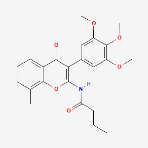 N-[8-methyl-4-oxo-3-(3,4,5-trimethoxyphenyl)-4H-chromen-2-yl]butanamide