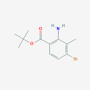 molecular formula C12H16BrNO2 B2356606 Tert-butyl 2-amino-4-bromo-3-methylbenzoate CAS No. 2248331-93-1