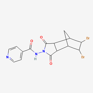 N-(5,6-dibromo-1,3-dioxohexahydro-1H-4,7-methanoisoindol-2(3H)-yl)isonicotinamide