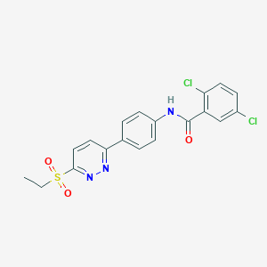 2,5-dichloro-N-(4-(6-(ethylsulfonyl)pyridazin-3-yl)phenyl)benzamide