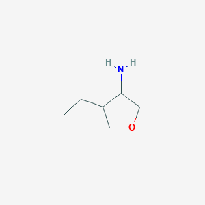 molecular formula C6H13NO B2356616 4-Ethyloxolan-3-amine CAS No. 1508574-63-7