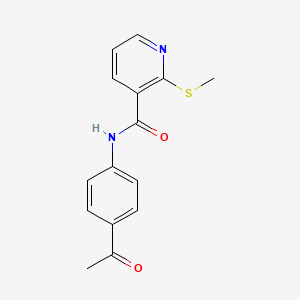 molecular formula C15H14N2O2S B2356617 N-(4-acetylphenyl)-2-methylsulfanylpyridine-3-carboxamide CAS No. 771513-68-9