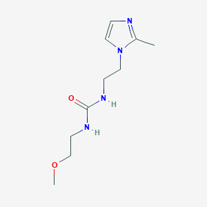 molecular formula C10H18N4O2 B2356623 1-(2-methoxyethyl)-3-(2-(2-methyl-1H-imidazol-1-yl)ethyl)urea CAS No. 1226427-09-3