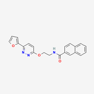molecular formula C21H17N3O3 B2356627 N-(2-((6-(furan-2-yl)pyridazin-3-yl)oxy)ethyl)-2-naphthamide CAS No. 920241-23-2