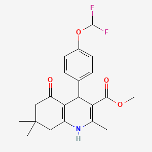 Methyl 4-[4-(difluoromethoxy)phenyl]-2,7,7-trimethyl-5-oxo-1,4,6,8-tetrahydroquinoline-3-carboxylate