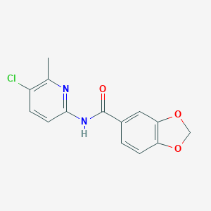 molecular formula C14H11ClN2O3 B235664 N-(5-chloro-6-methylpyridin-2-yl)-1,3-benzodioxole-5-carboxamide 
