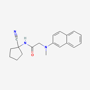 molecular formula C19H21N3O B2356652 N-(1-cyanocyclopentyl)-2-[methyl(naphthalen-2-yl)amino]acetamide CAS No. 1240710-06-8