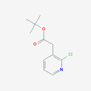 molecular formula C11H14ClNO2 B2356654 Tert-butyl 2-(2-chloropyridin-3-YL)acetate CAS No. 1260675-31-7