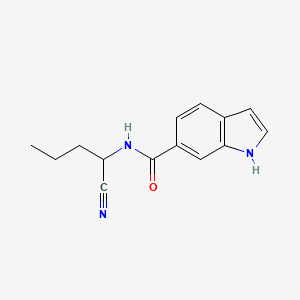 molecular formula C14H15N3O B2356657 N-(1-cyanobutyl)-1H-indole-6-carboxamide CAS No. 1311586-52-3