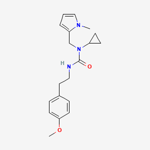 molecular formula C19H25N3O2 B2356665 1-cyclopropyl-3-(4-methoxyphenethyl)-1-((1-methyl-1H-pyrrol-2-yl)methyl)urea CAS No. 1286728-05-9