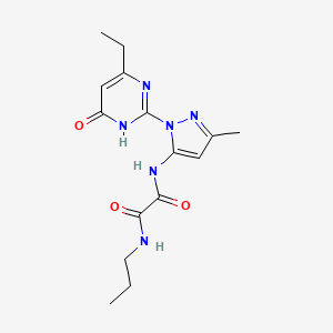 N1-(1-(4-ethyl-6-oxo-1,6-dihydropyrimidin-2-yl)-3-methyl-1H-pyrazol-5-yl)-N2-propyloxalamide