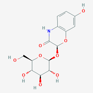 molecular formula C14H17NO9 B2356669 NCGC00385507-01_C14H17NO9_(2S)-7-Hydroxy-3-oxo-3,4-dihydro-2H-1,4-benzoxazin-2-yl beta-D-glucopyranoside CAS No. 28512-70-1