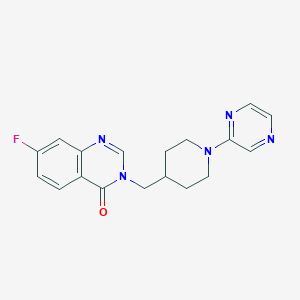 7-Fluoro-3-[(1-pyrazin-2-ylpiperidin-4-yl)methyl]quinazolin-4-one