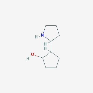 molecular formula C9H17NO B2356676 2-(Pyrrolidin-2-yl)cyclopentan-1-ol CAS No. 1559563-26-6