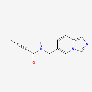molecular formula C12H11N3O B2356697 N-(Imidazo[1,5-a]pyridin-6-ylmethyl)but-2-ynamide CAS No. 2411279-90-6