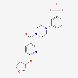 (6-((Tetrahydrofuran-3-yl)oxy)pyridin-3-yl)(4-(3-(trifluoromethyl)phenyl)piperazin-1-yl)methanone