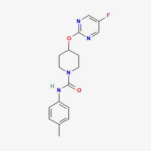 molecular formula C17H19FN4O2 B2356700 4-(5-Fluoropyrimidin-2-yl)oxy-N-(4-methylphenyl)piperidine-1-carboxamide CAS No. 2380095-62-3