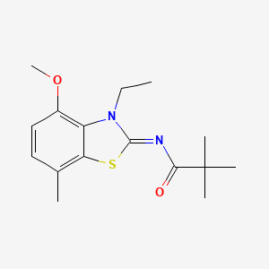(Z)-N-(3-ethyl-4-methoxy-7-methylbenzo[d]thiazol-2(3H)-ylidene)pivalamide
