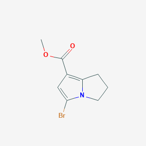 molecular formula C9H10BrNO2 B2356711 methyl 5-bromo-2,3-dihydro-1H-pyrrolizine-7-carboxylate CAS No. 1783330-05-1