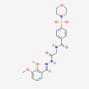 molecular formula C22H26N4O7S B2356722 (E)-N-(2-(2-(2,3-dimethoxybenzylidene)hydrazinyl)-2-oxoethyl)-4-(morpholinosulfonyl)benzamide CAS No. 391896-14-3