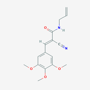 molecular formula C16H18N2O4 B2356723 (E)-2-cyano-N-prop-2-enyl-3-(3,4,5-trimethoxyphenyl)prop-2-enamide CAS No. 455297-05-9