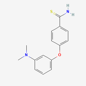 molecular formula C15H16N2OS B2356725 4-[3-(Dimethylamino)phenoxy]benzene-1-carbothioamide CAS No. 1305784-43-3