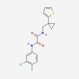 N1-(3-chloro-4-methylphenyl)-N2-((1-(thiophen-2-yl)cyclopropyl)methyl)oxalamide