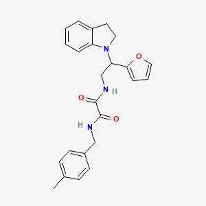 N1-(2-(furan-2-yl)-2-(indolin-1-yl)ethyl)-N2-(4-methylbenzyl)oxalamide