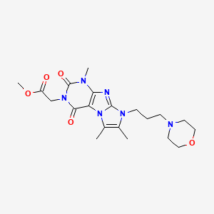 methyl 2-(1,6,7-trimethyl-8-(3-morpholinopropyl)-2,4-dioxo-1H-imidazo[2,1-f]purin-3(2H,4H,8H)-yl)acetate