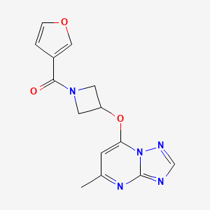 1-(Furan-3-carbonyl)-3-({5-methyl-[1,2,4]triazolo[1,5-a]pyrimidin-7-yl}oxy)azetidine