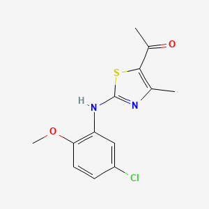 1-[2-(5-Chloro-2-methoxyanilino)-4-methyl-1,3-thiazol-5-yl]ethanone